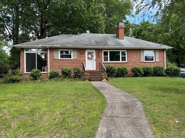 7401 Biscayne Road Henrico, VA 23294 - Photo 1 of 29 View of front of house featuring a chimney, brick