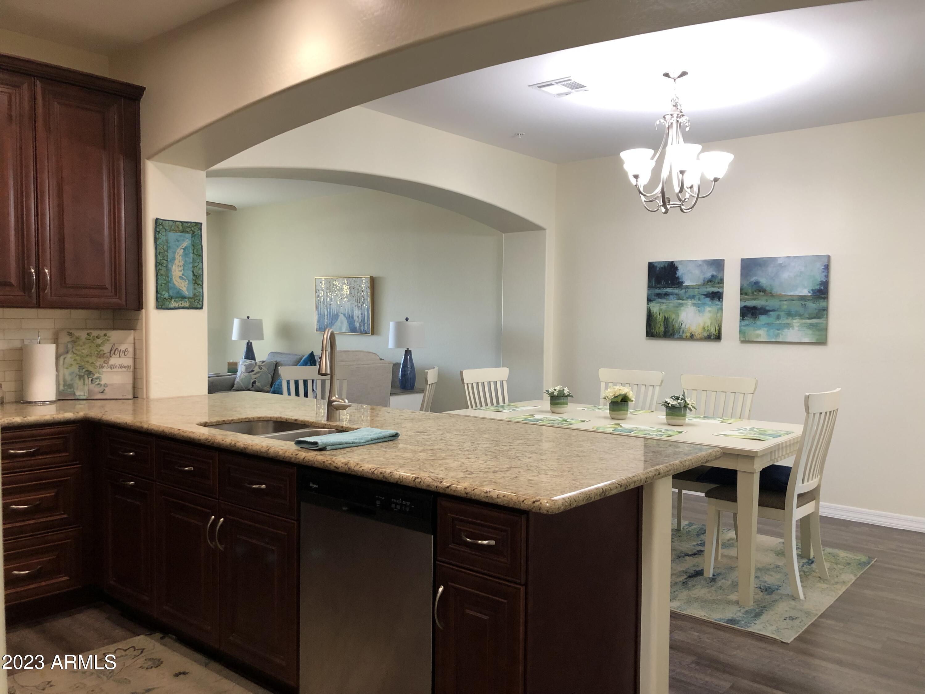7726 East Baseline Road, Unit 108 Mesa, AZ 85209 - Photo 11 of 31 Kitchen to Dining Area