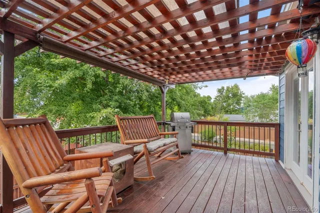 a view of porch with a seating space