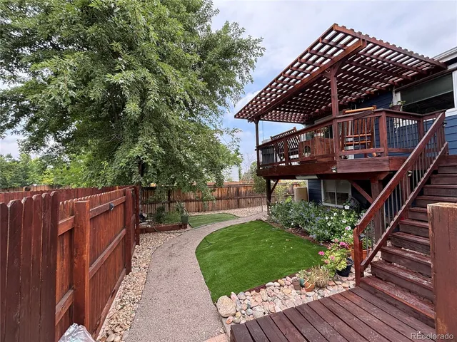 a view of a house with a deck