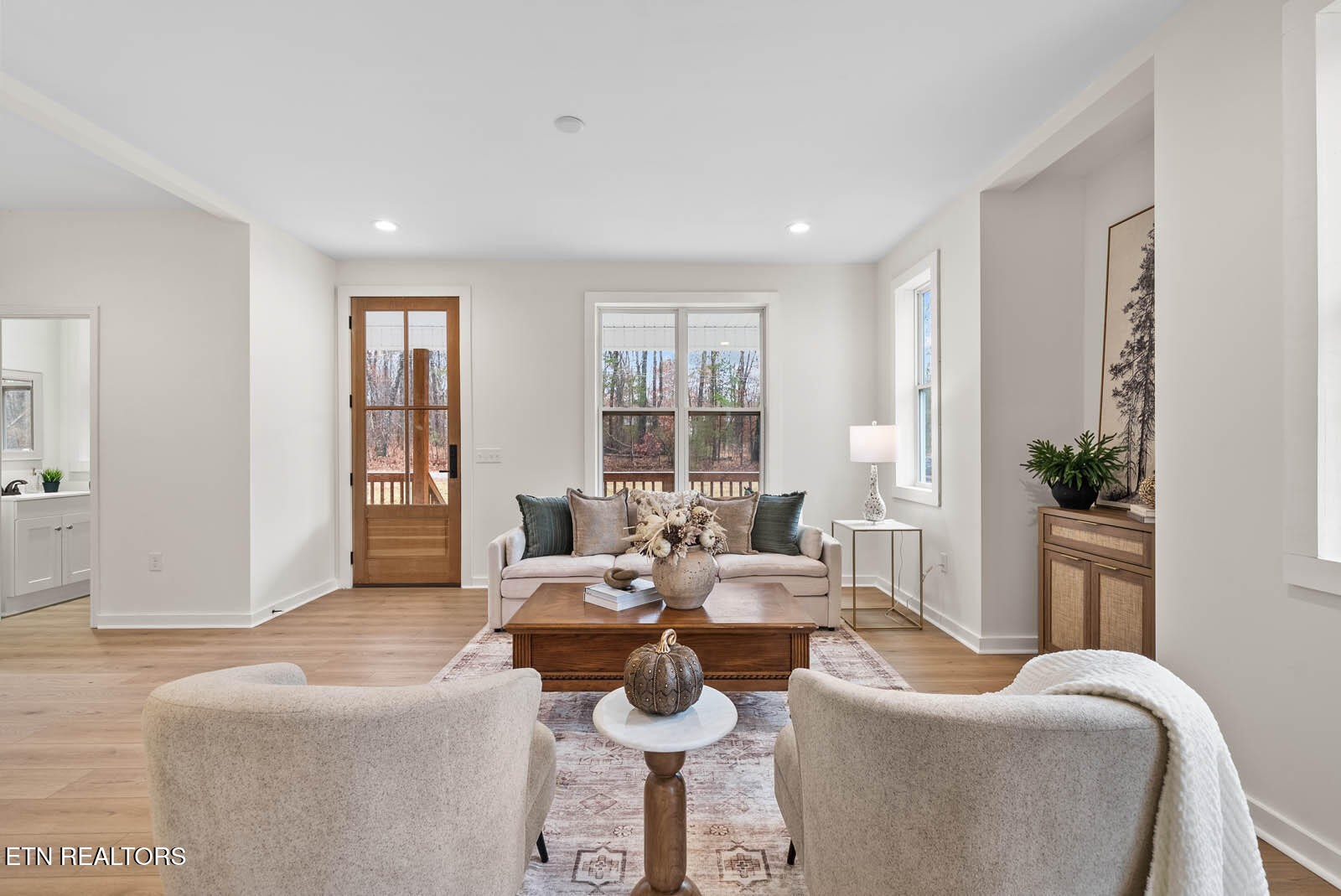 1023 West Laurel Way Monterey, TN 38574 - Photo 6 of 60 a living room with fireplace furniture and a large window