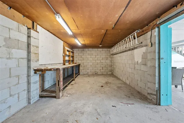 a view of storage and utility room