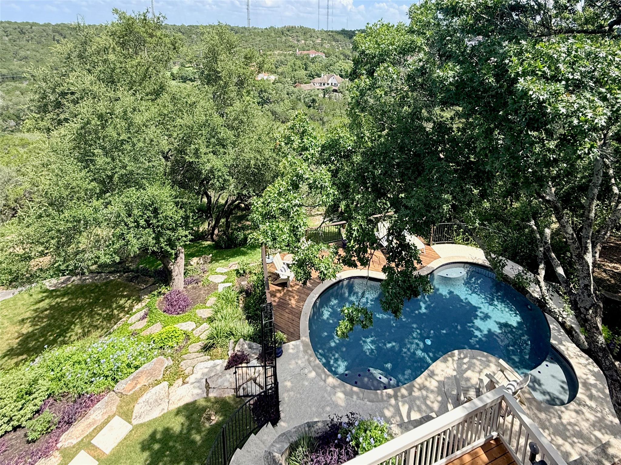 3107 Lookout Lane Austin, TX 78746 - Photo 30 of 39 View from the upper balcony