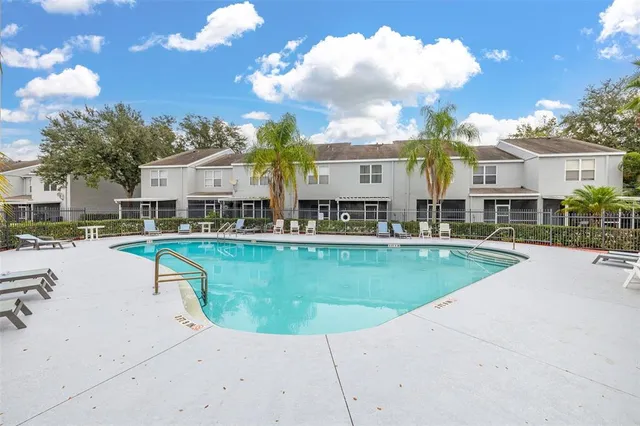 a view of a backyard with a slide