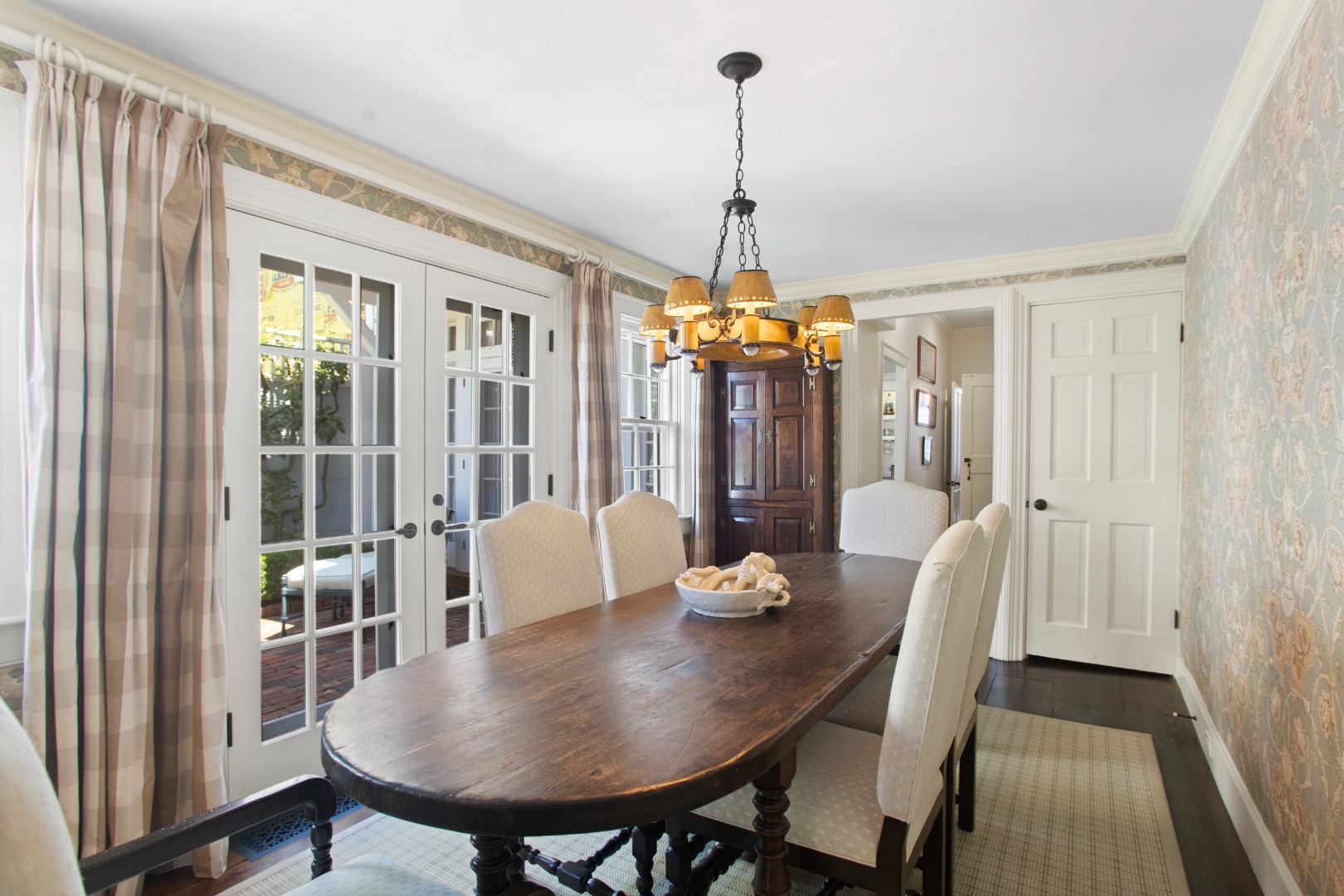 19 Orange Street Nantucket, MA 02554 - Photo 25 of 85 a view of a dining room with furniture window and wooden floor