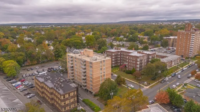 a view of a city with tall buildings