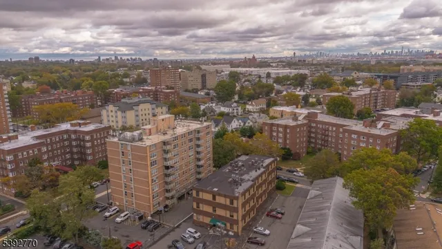 a view of a city with tall buildings