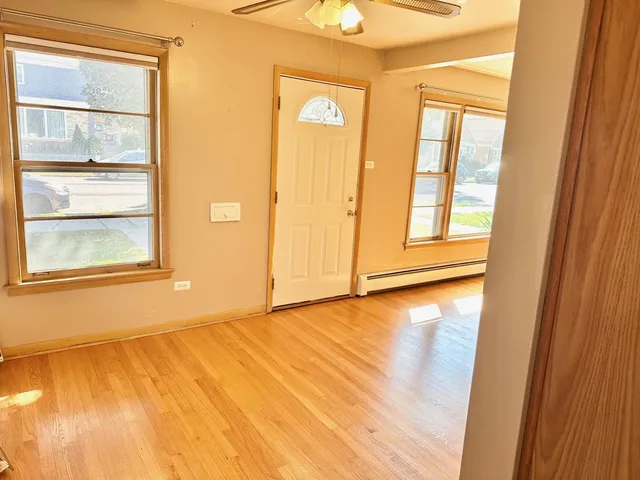 a view of an empty room and window