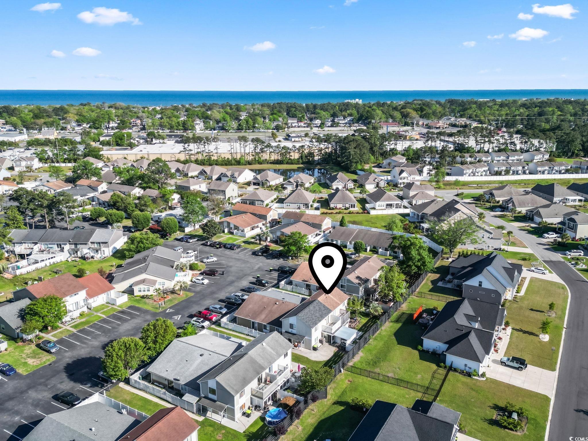 1411 Turkey Ridge Road, Unit 30B Surfside Beach, SC 29575 - Photo 21 of 21 Bird's eye view with a water view and a residential view