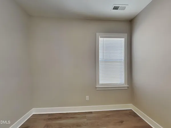 a view of a small space with a window