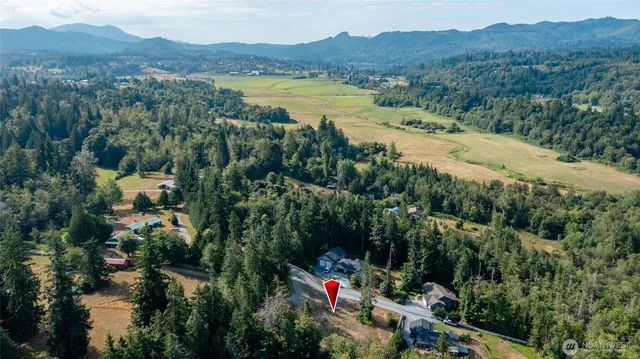 a view of lake and mountain