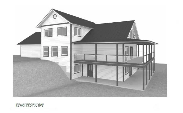 a black and white photo of a house