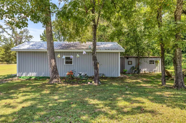 a backyard of a house