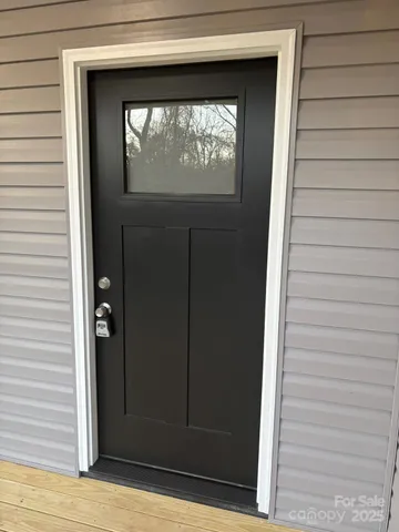 a view of front door