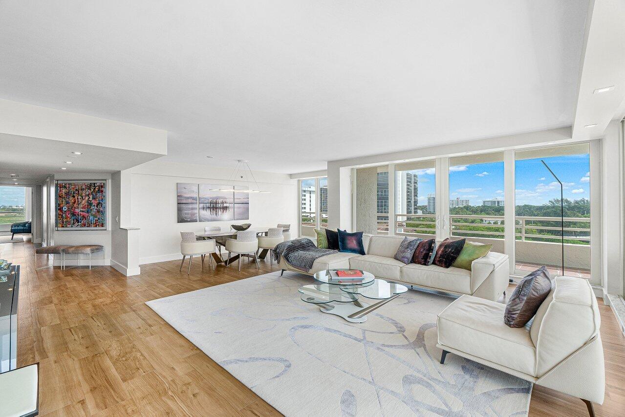 4201 North Ocean Boulevard, Unit 601 Boca Raton, FL 33431 - Photo 6 of 72 LIVING ROOM & DINING ROOM
