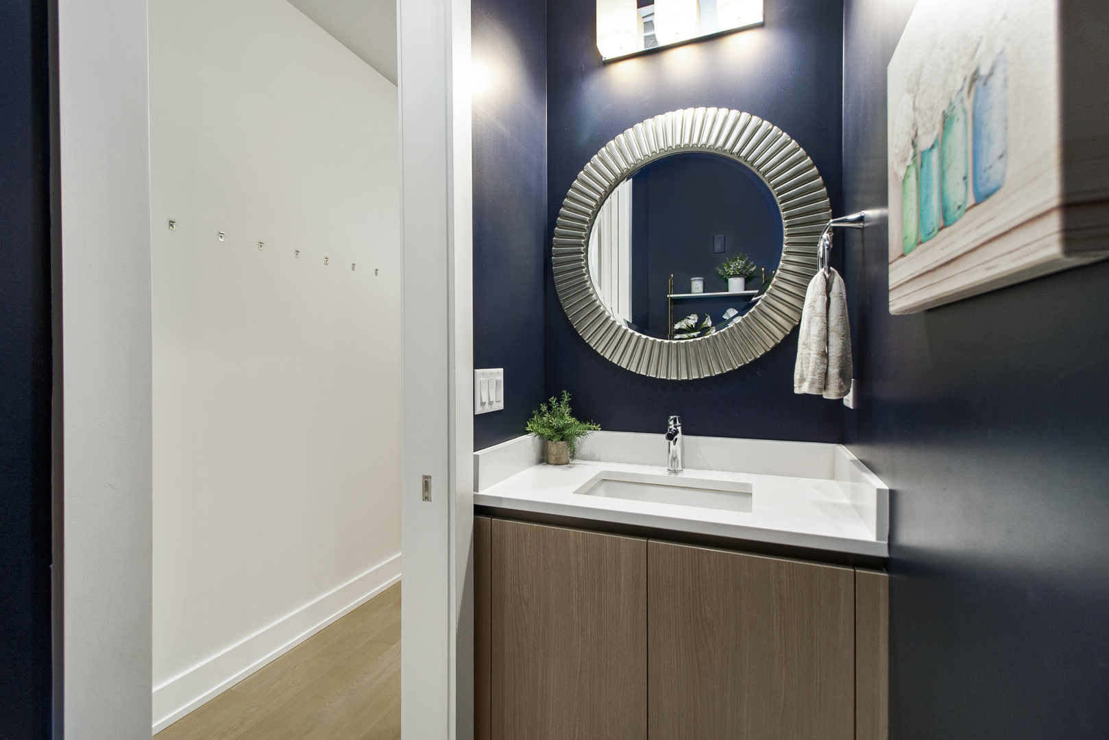 226 South Green Street, Unit 2N Chicago, IL 60607 - Photo 28 of 29 a close view of a sink and a mirror in a room