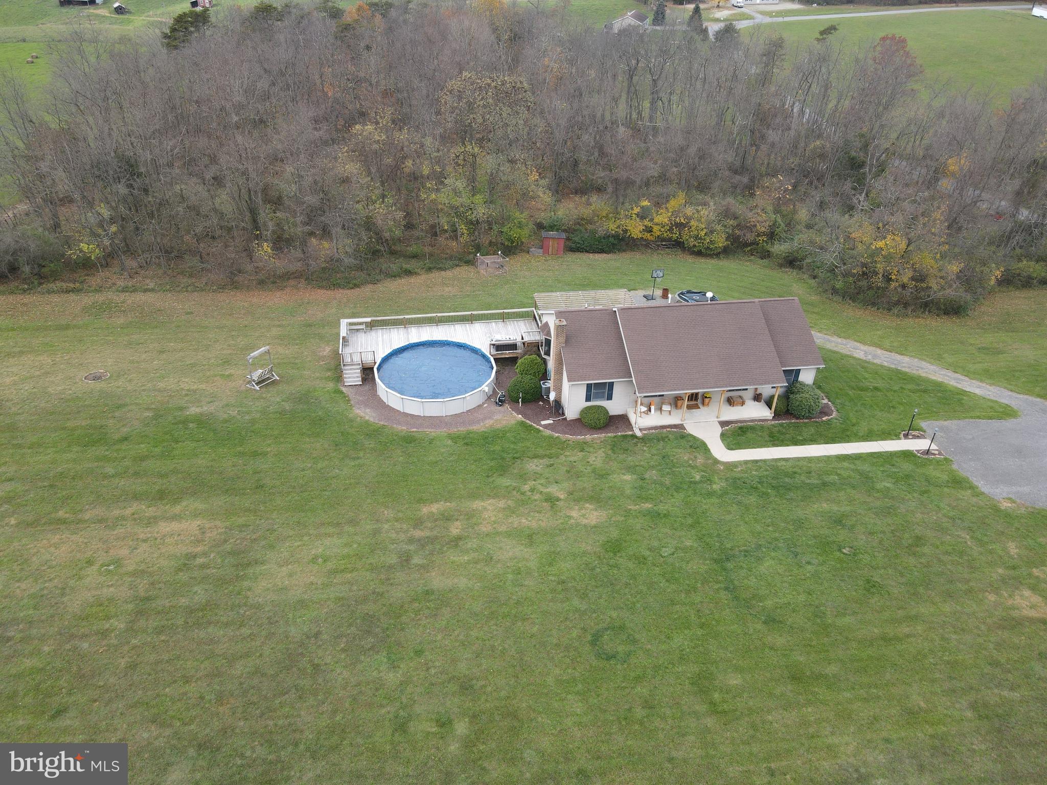 13106 Exline Road Hancock, MD 21750 - Photo 41 of 48 an aerial view of a house with backyard