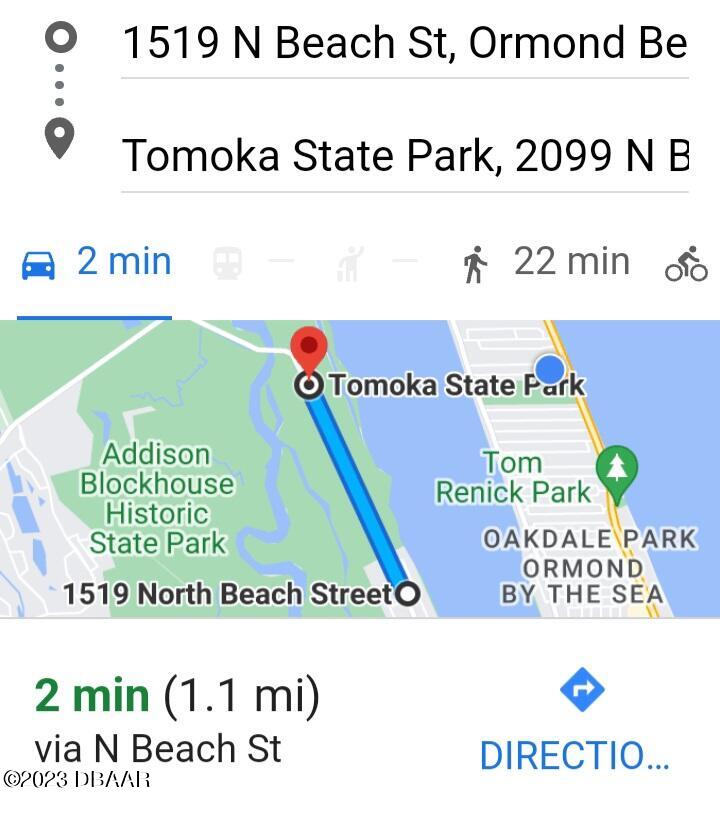 1519 North Beach Street Ormond Beach, FL 32174 - Photo 61 of 92 Distance to Tomoka State Park