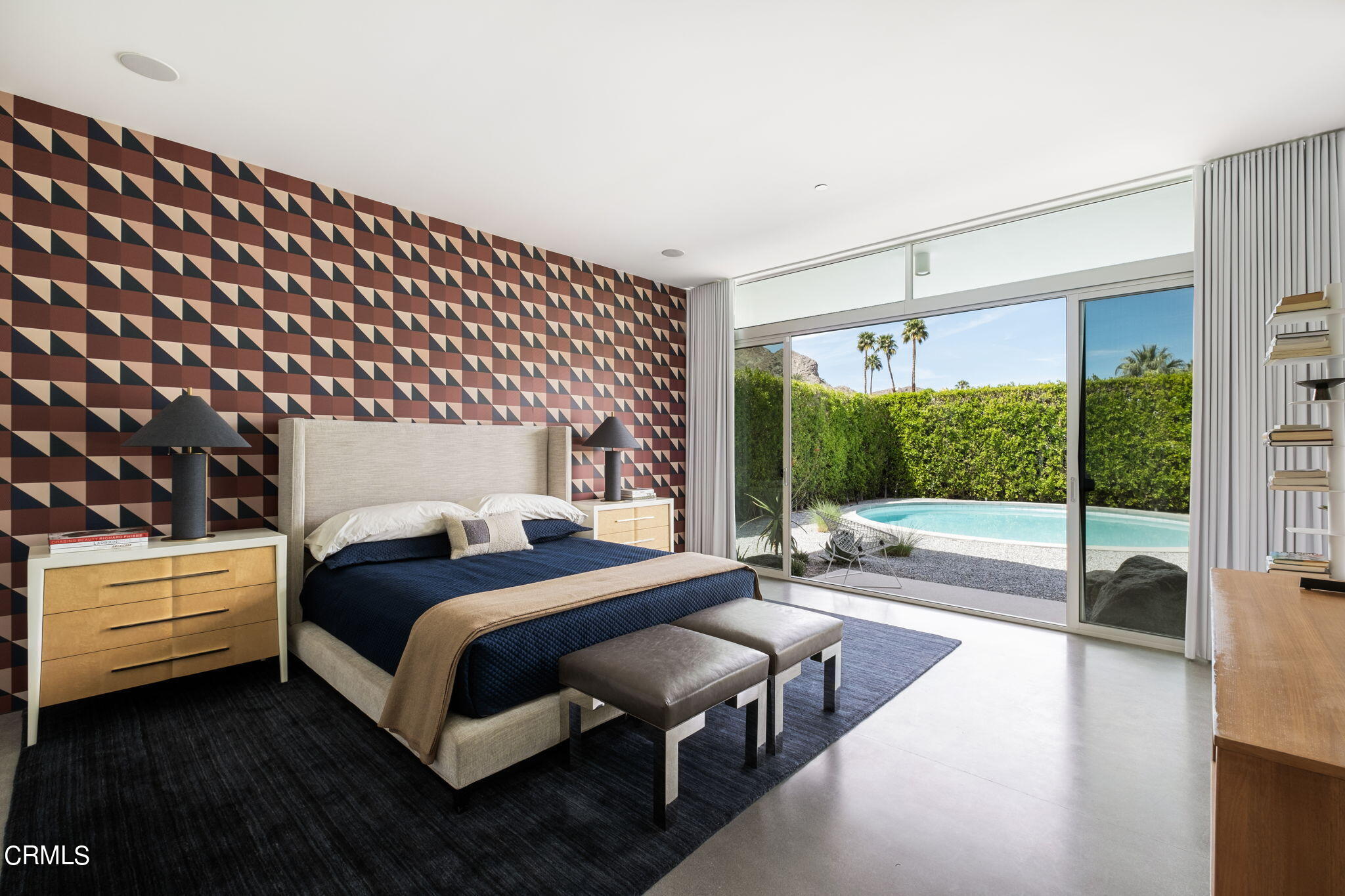 71466 San Gorgonio Road Rancho Mirage, CA 92270 - Photo 16 of 31 a bedroom with a bed and a view of balcony