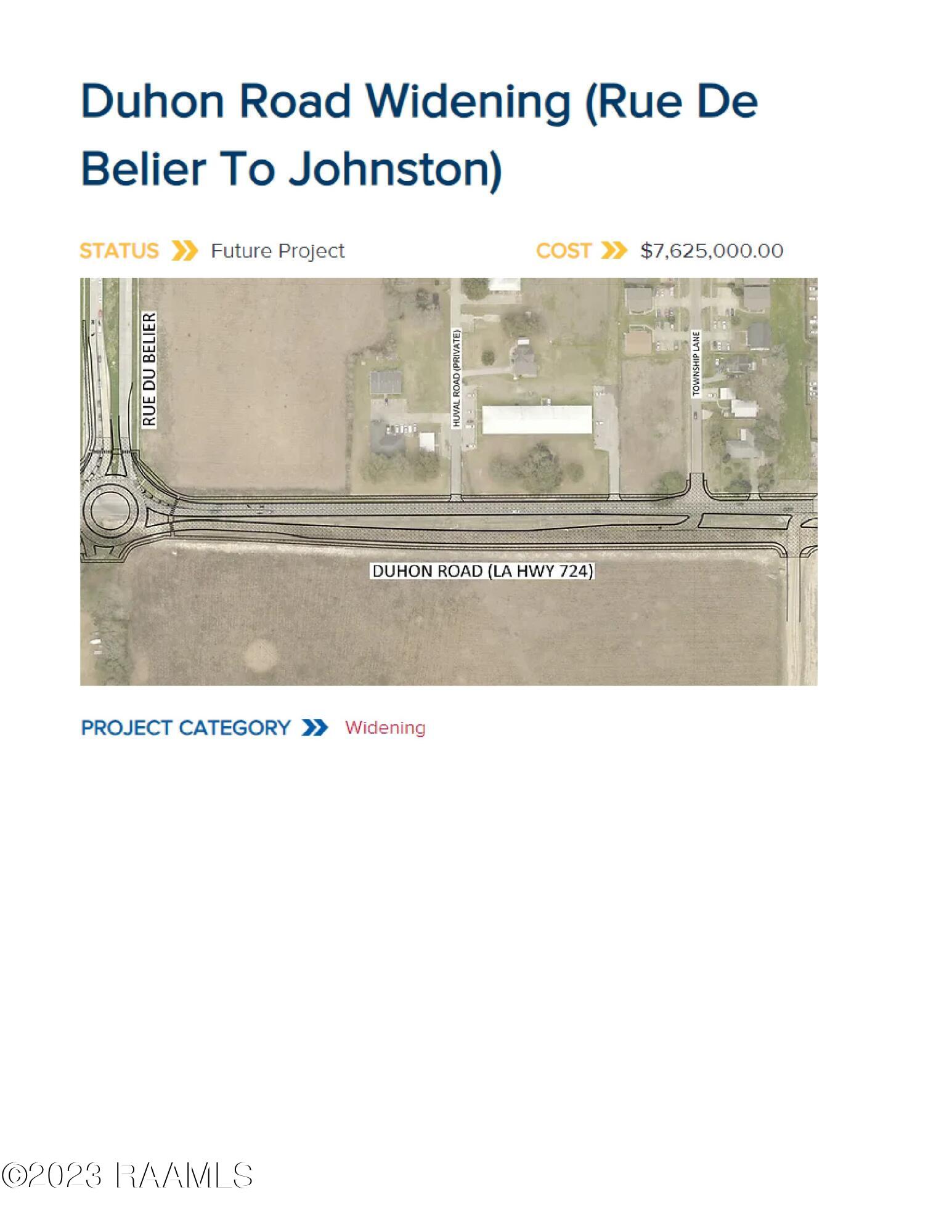 200 Duhon Road Lafayette, LA 70506 - Photo 2 of 2 Traffic Circle and Road Widening jpeg
