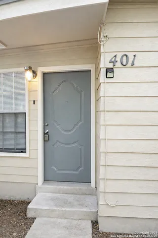 a view of front door