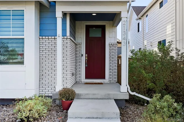 a front view of a house