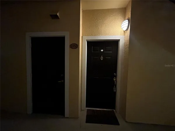 a view of elevator with hallway