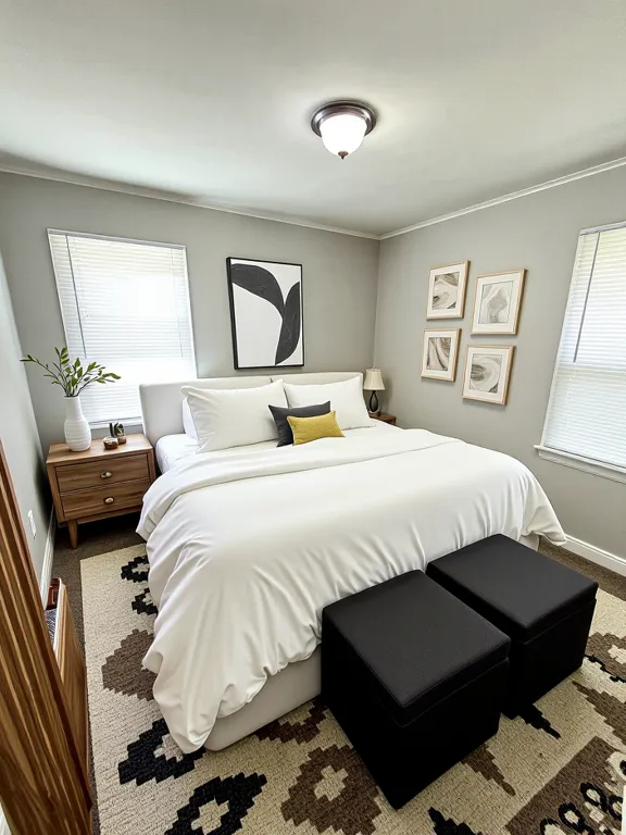 21142 Locust Street Matteson, IL 60443 - Photo 16 of 18 a bedroom with a bed and a painting on the wall