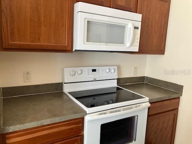 2016 Peaceful Place The Villages, FL 32162 - Photo 7 of 20 a kitchen with granite countertop cabinets stove top oven and microwave