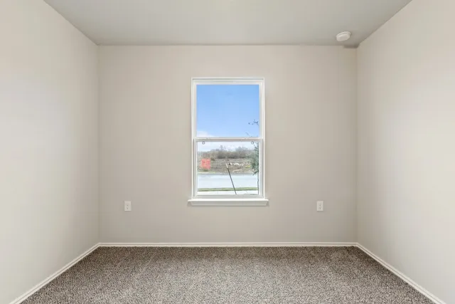 an empty room with a window