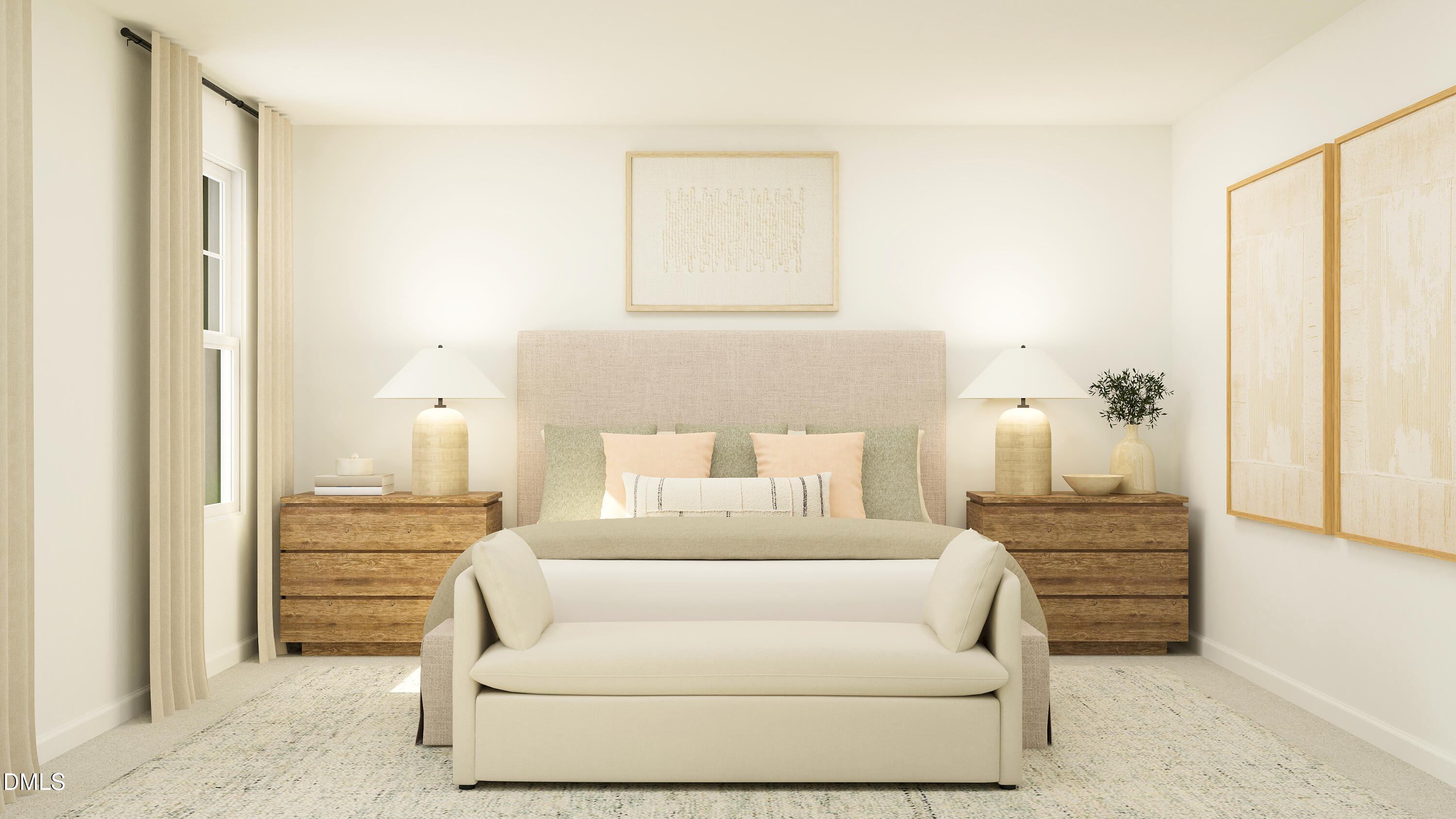 5841 Millstone Way Sims, NC 27880 - Photo 17 of 24 a spacious bedroom with a bed a couch and a large window