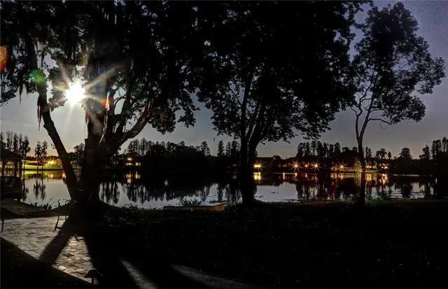 a view of a backyard