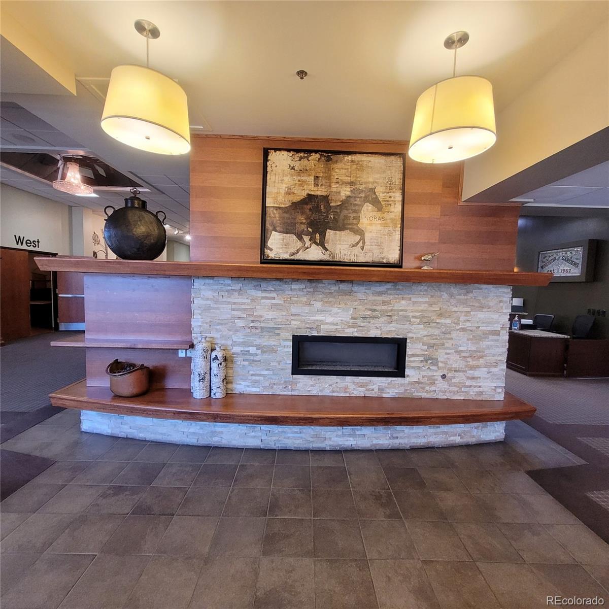 755 South Clinton Street, Unit 6B Denver, CO 80247 - Photo 43 of 48 a living room with furniture and a fireplace