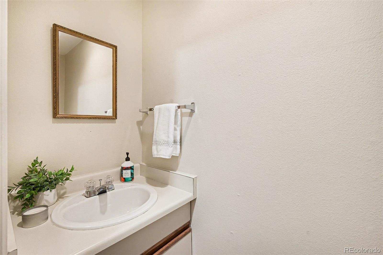 2222 Meade Street Denver, CO 80211 - Photo 10 of 19 a bathroom with a sink and a mirror