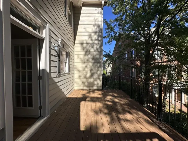 a view of backyard with pathway