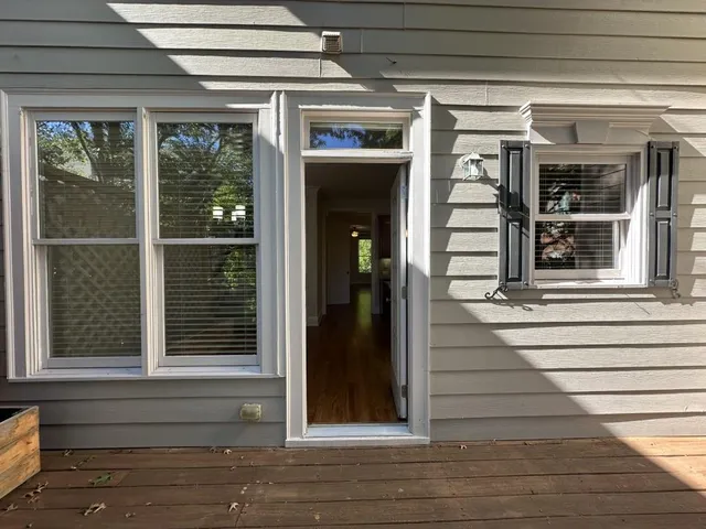 a view of a entryway door front of house