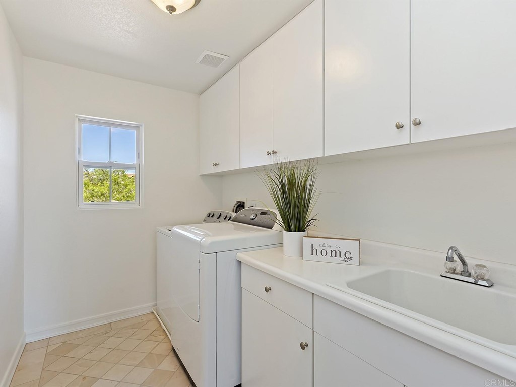 602 West Bluff Court Encinitas, CA 92024 - Photo 46 of 69 a utility room with sink dryer and washer