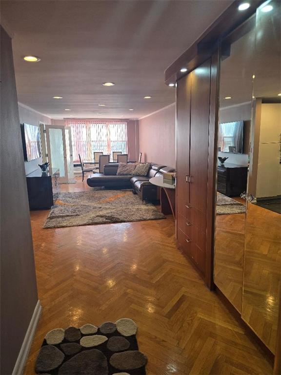 1625 Emmons Avenue, Unit 5D Brooklyn, NY 11235 - Photo 7 of 23 a view of a lobby with black carpet