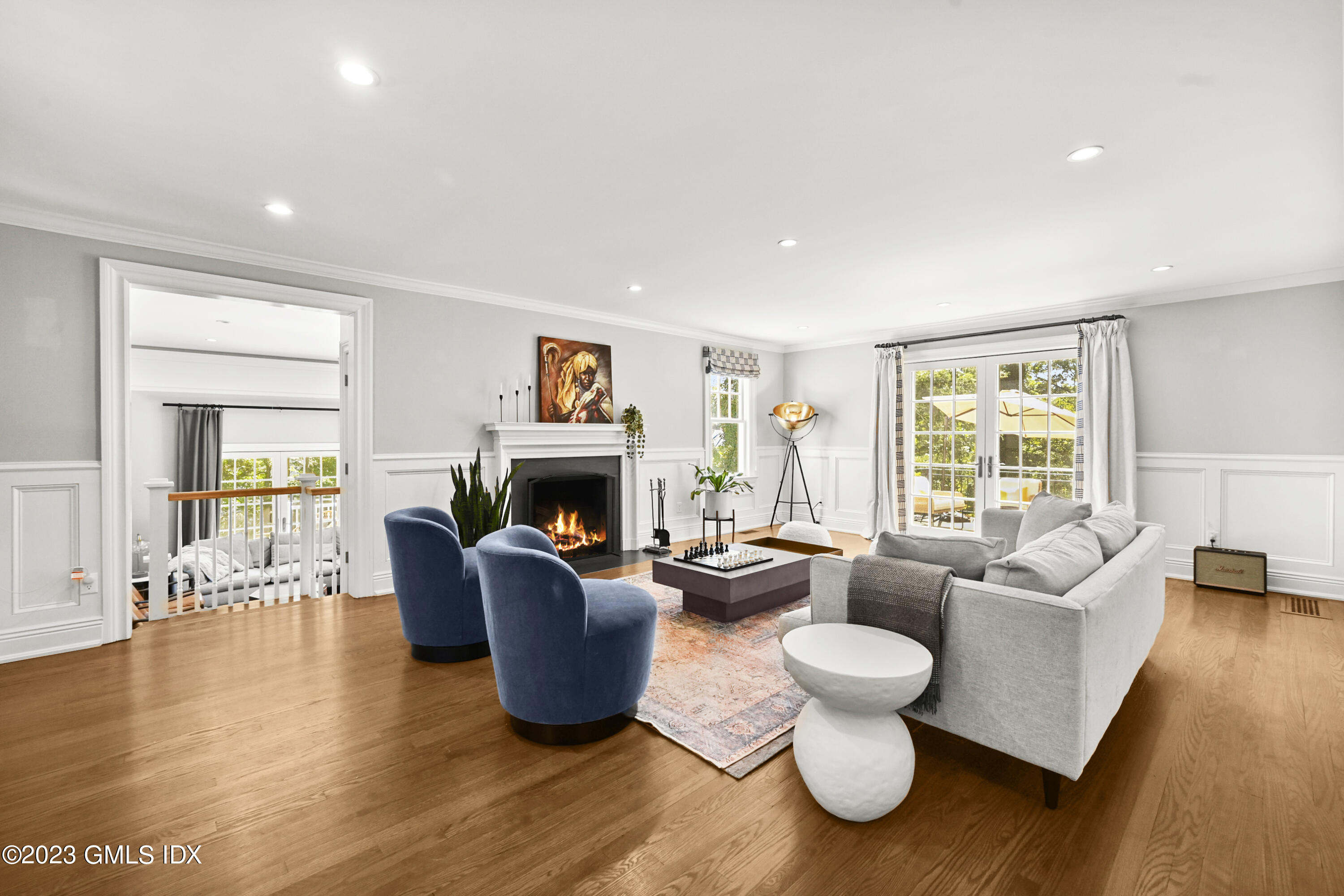 36 Evergreen Road Greenwich, CT 06830 - Photo 7 of 42 a living room with furniture and a fireplace