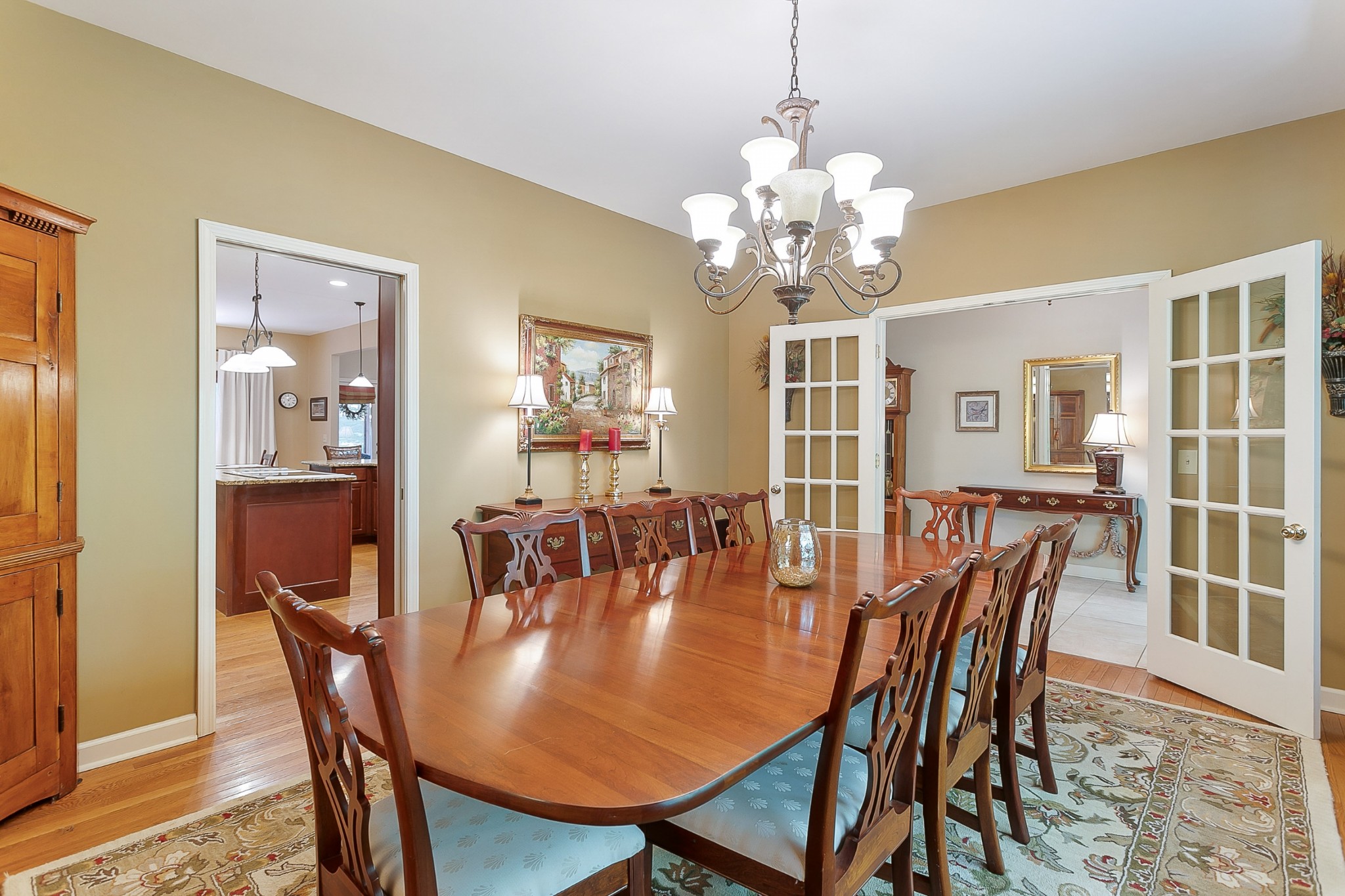 1441 Center Star Road Columbia, TN 38401 - Photo 9 of 62 a dining room with furniture a chandelier and wooden floor