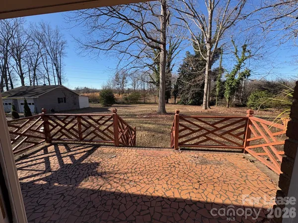 a view of outdoor space with seating area