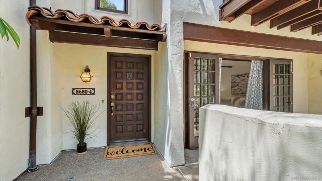 a view of front door of house