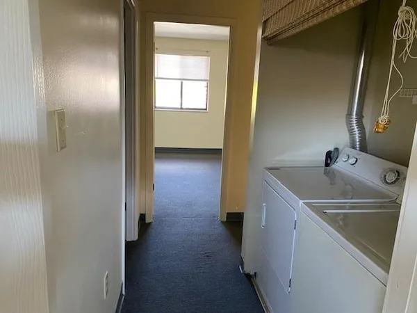 an empty room with a window