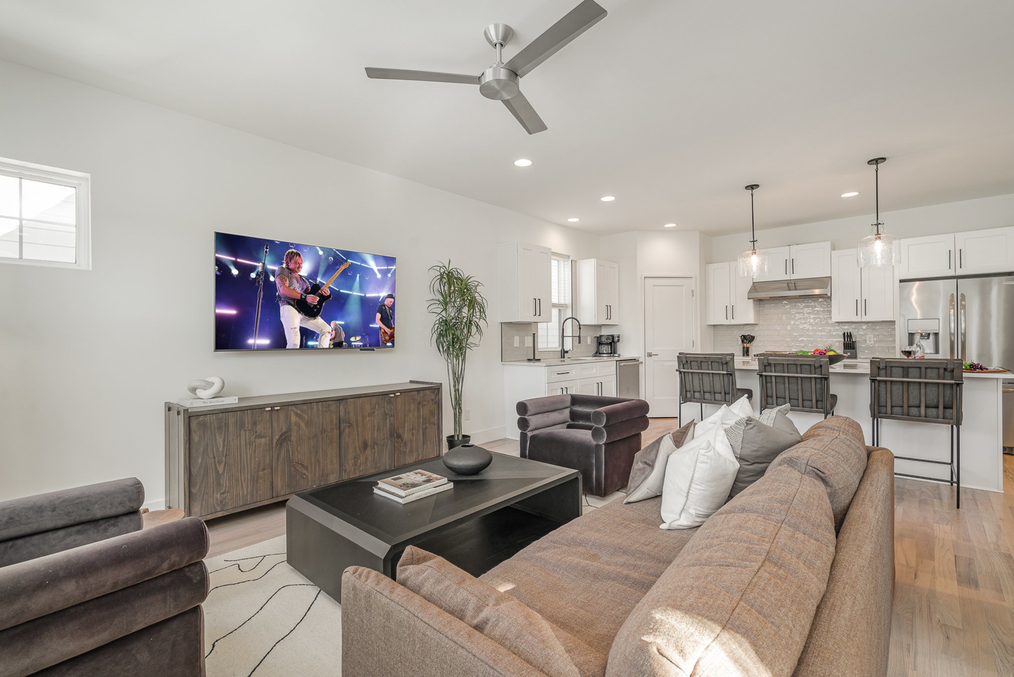 1699 Lischey Avenue Nashville, TN 37207 - Photo 12 of 45 a living room with furniture and a view of kitchen