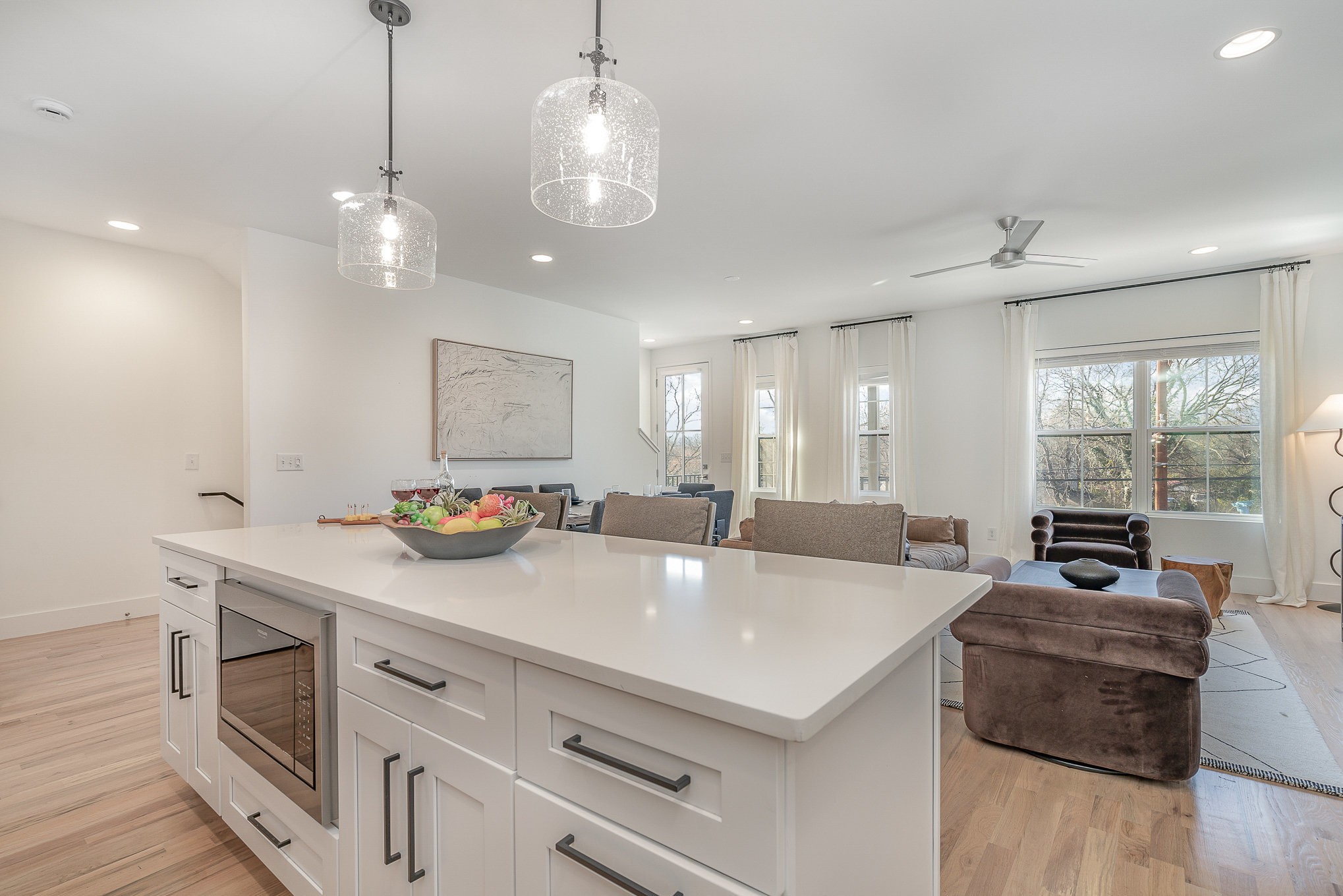 1699 Lischey Avenue Nashville, TN 37207 - Photo 19 of 45 a view of a kitchen counter space and wooden floor