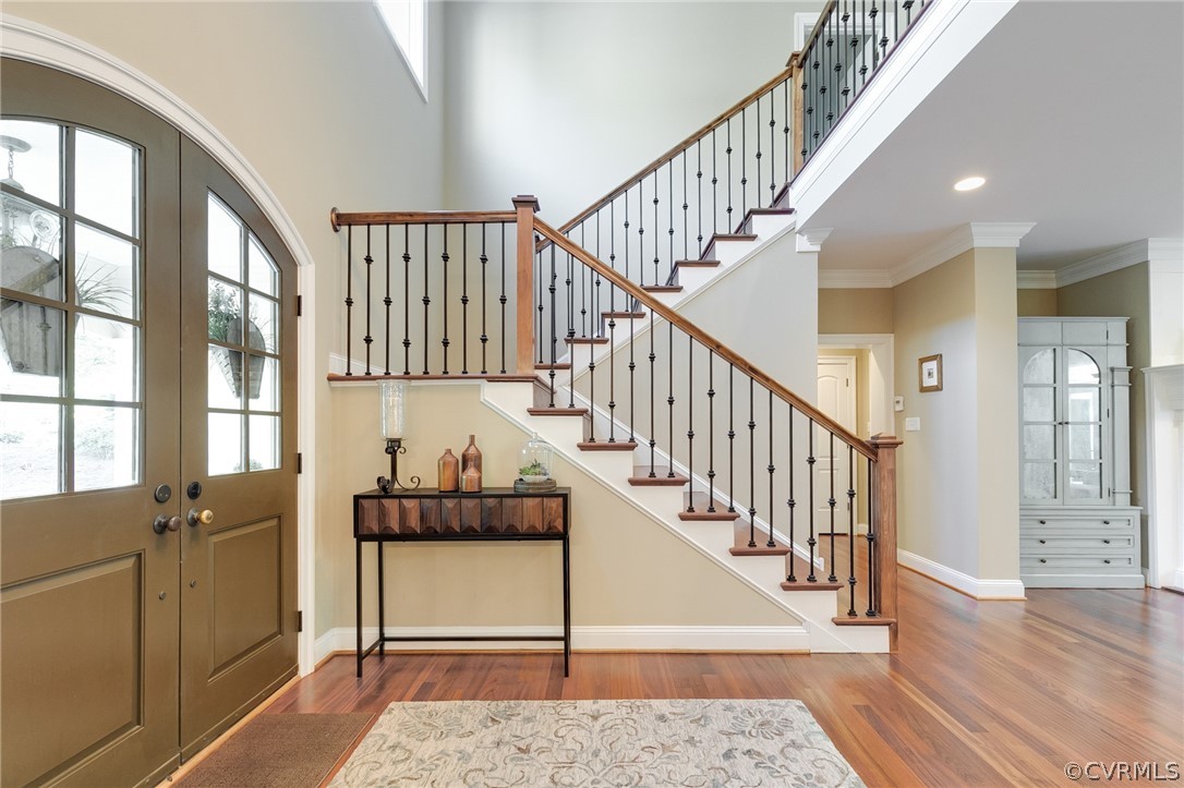 14641 West Salisbury Road Midlothian, VA 23113 - Photo 7 of 50 a view of entryway and hall with wooden floor