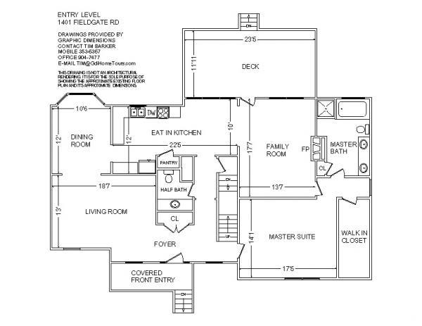 1401 Fieldgate Road Salem, VA 24153 - Photo 24 of 26 Entry Level Floor Plan