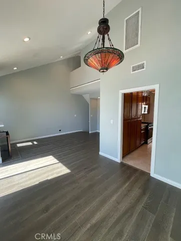 an empty room with closet