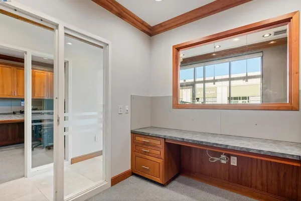 a room with storage and utility