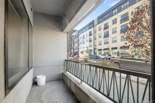 a view of a balcony and toilet